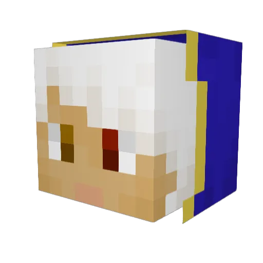 Snapdragonie Minecraft avatar head, 3D render