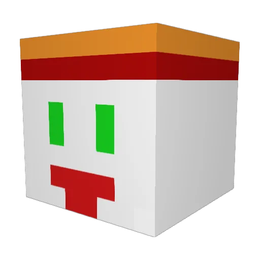 Snapdrap Minecraft avatar head, 3D render