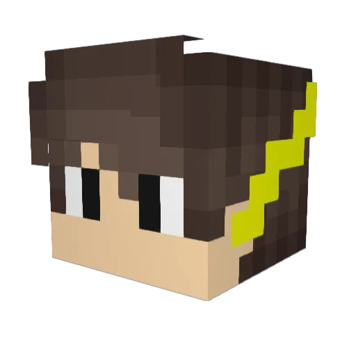 Snapelkk Minecraft avatar head, 3D render