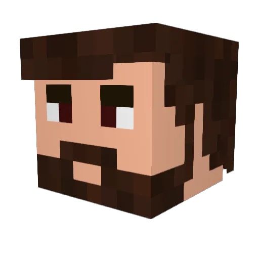 Snapp83 Minecraft avatar head, 3D render