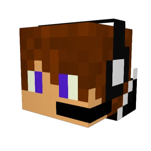 Snappens Minecraft avatar head, 3D render