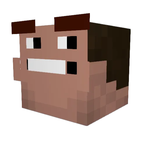 SnapperC Minecraft avatar head, 3D render