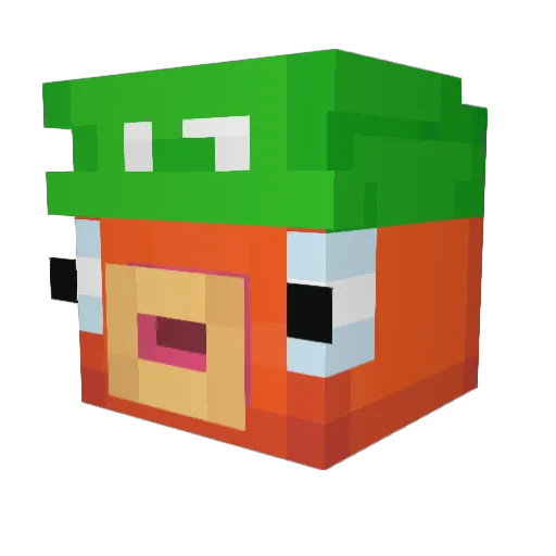 SnappleButt Minecraft avatar head, 3D render
