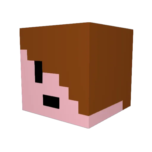 Snapplejoe Minecraft avatar head, 3D render