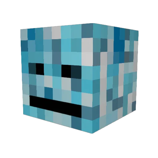 Snappy17 Minecraft avatar head, 3D render