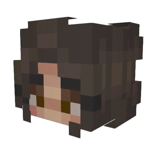 SnappyPirahna Minecraft avatar head, 3D render