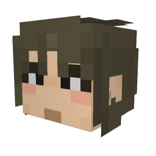 SnappyW19 Minecraft avatar head, 3D render