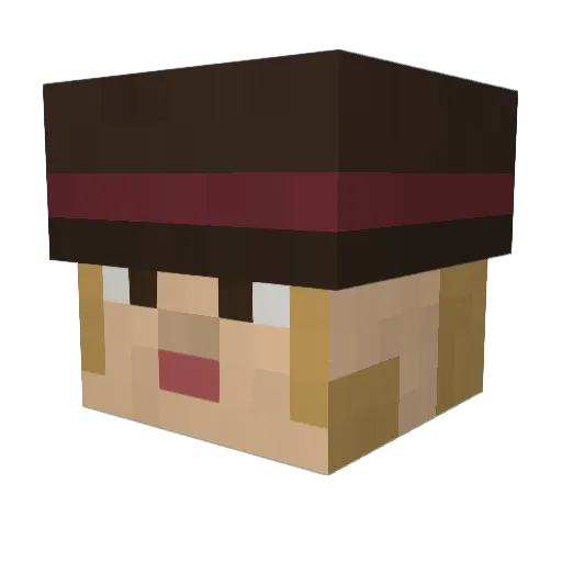 Snappyb3ast Minecraft avatar head, 3D render