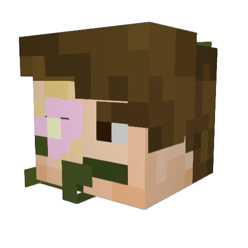 Snapthornn Minecraft avatar head, 3D render