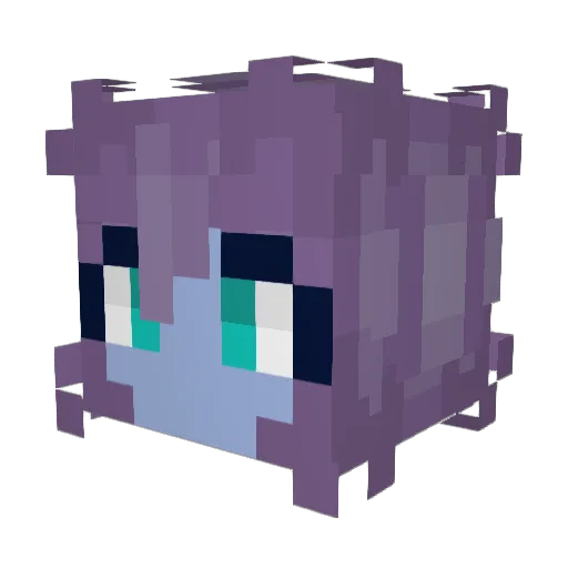 Snaqe Minecraft avatar head, 3D render