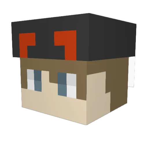 Snare11 Minecraft avatar head, 3D render