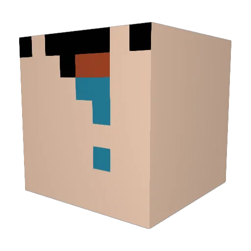 Snash303 Minecraft avatar head, 3D render
