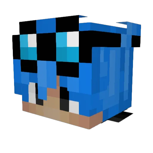 Snaun Minecraft avatar head, 3D render