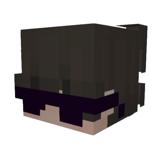 Snawir Minecraft avatar head, 3D render