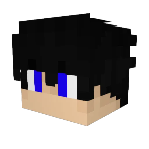 SnaxPlayer Minecraft avatar head, 3D render