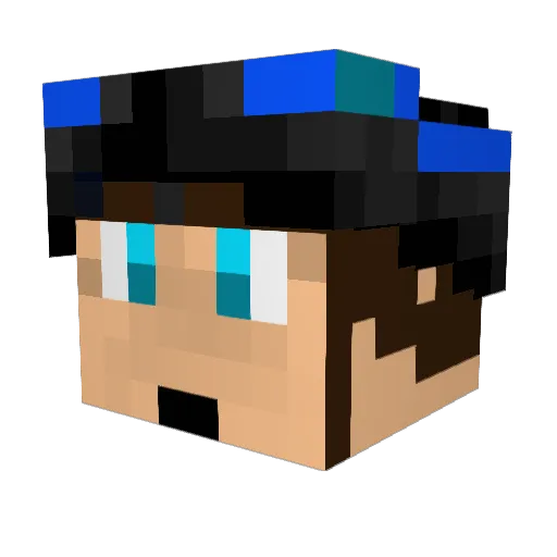 Snayydera Minecraft avatar head, 3D render