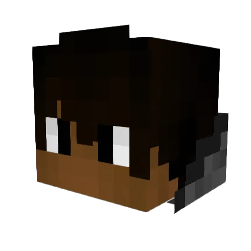 Snazskull Minecraft avatar head, 3D render