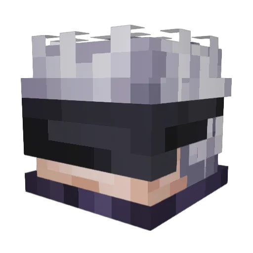 SnazzyWolf Minecraft avatar head, 3D render