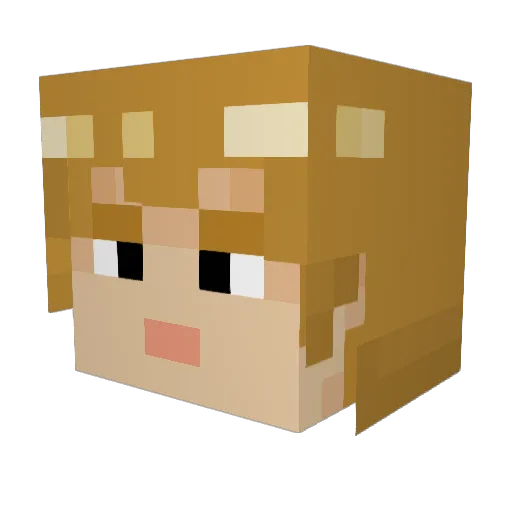 Snazzyer Minecraft avatar head, 3D render