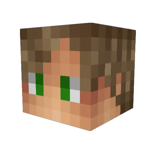 SneMqnden Minecraft avatar head, 3D render