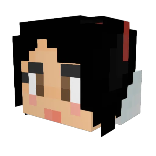 Sne_hvide Minecraft avatar head, 3D render