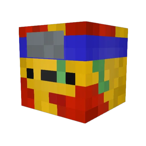 SneakPizza Minecraft avatar head, 3D render
