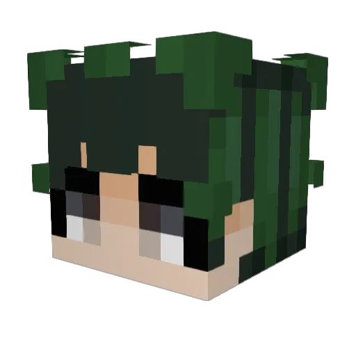 Sneakdefualt Minecraft avatar head, 3D render