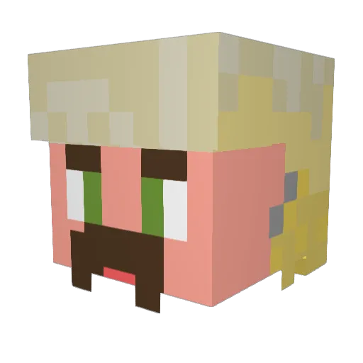 Sneaker_Head_11 Minecraft avatar head, 3D render