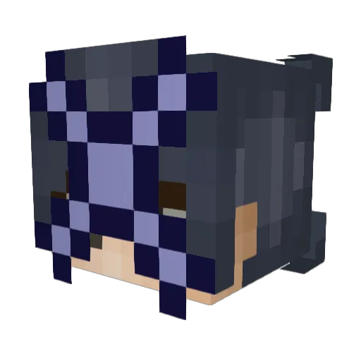 SneakingAround Minecraft avatar head, 3D render