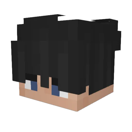 Sneakless Minecraft avatar head, 3D render