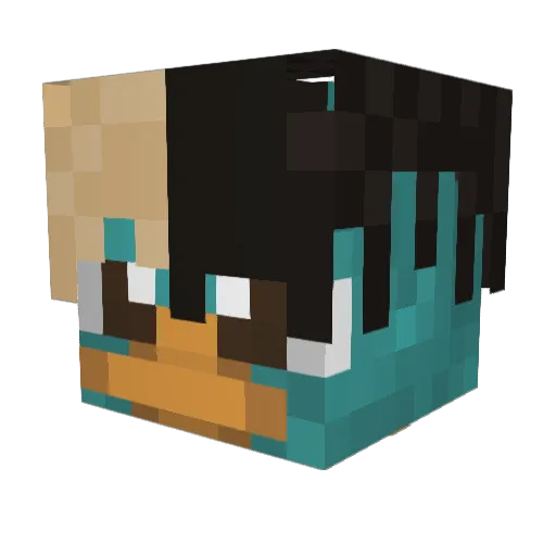 Sneaky26 Minecraft avatar head, 3D render