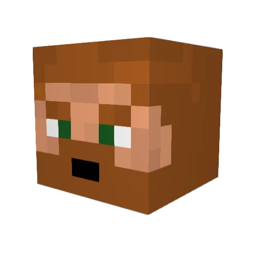 Sneaky47 Minecraft avatar head, 3D render