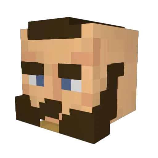 Sneaky90 Minecraft avatar head, 3D render
