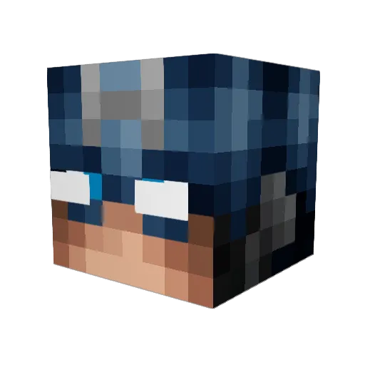SneakyBananas Minecraft avatar head, 3D render