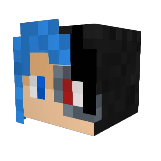 SneakyBlakout Minecraft avatar head, 3D render