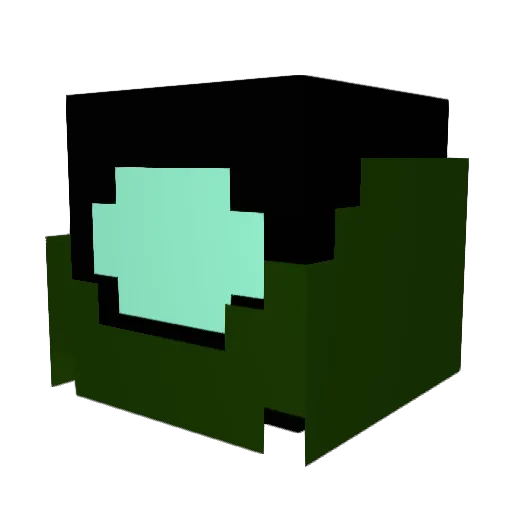 SneakyBombsuit Minecraft avatar head, 3D render