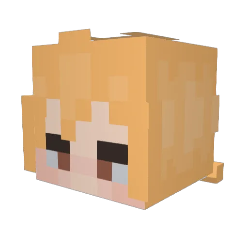 SneakyButtcheeks Minecraft avatar head, 3D render