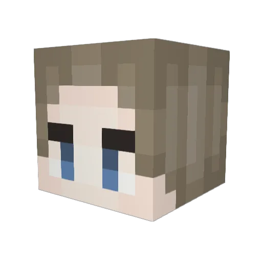 SneakyEU Minecraft avatar head, 3D render
