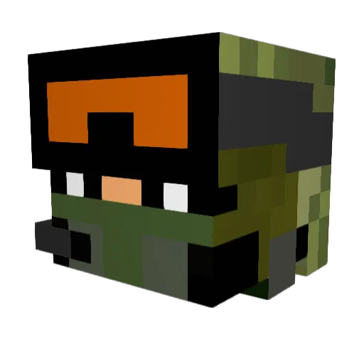 SneakyFilo Minecraft avatar head, 3D render