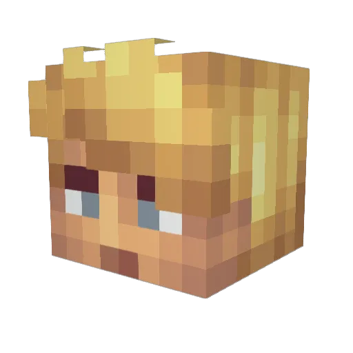 SneakyHades Minecraft avatar head, 3D render