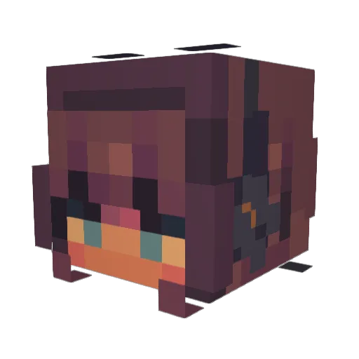 SneakyNoodle Minecraft avatar head, 3D render