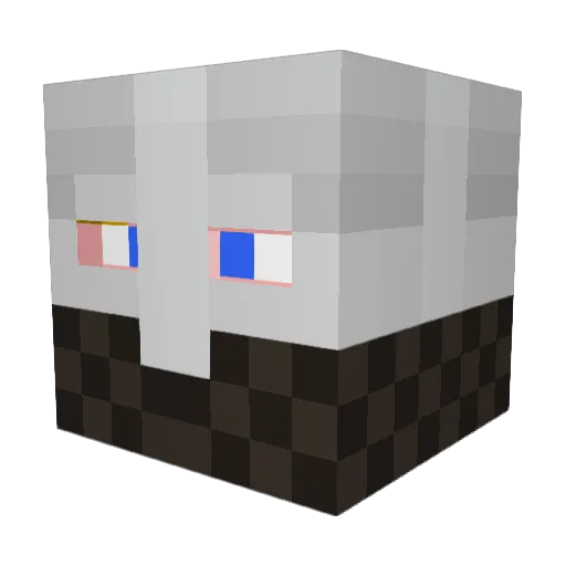 SneakyPeter Minecraft avatar head, 3D render