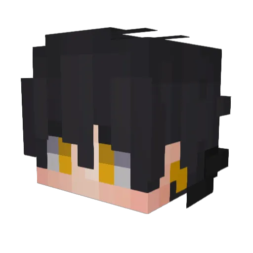 SneakyPinkler Minecraft avatar head, 3D render