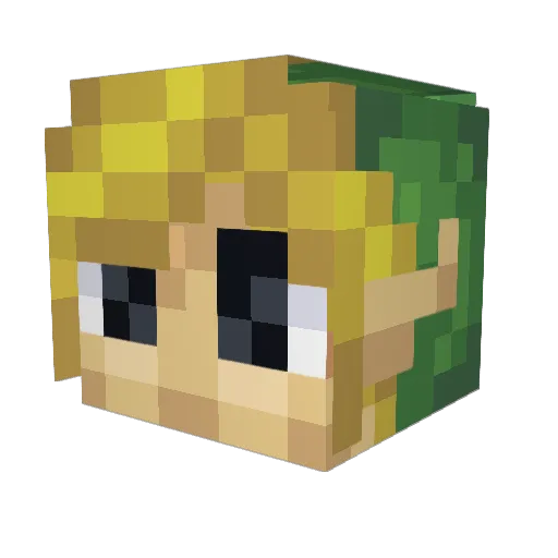 SneakySloths Minecraft avatar head, 3D render