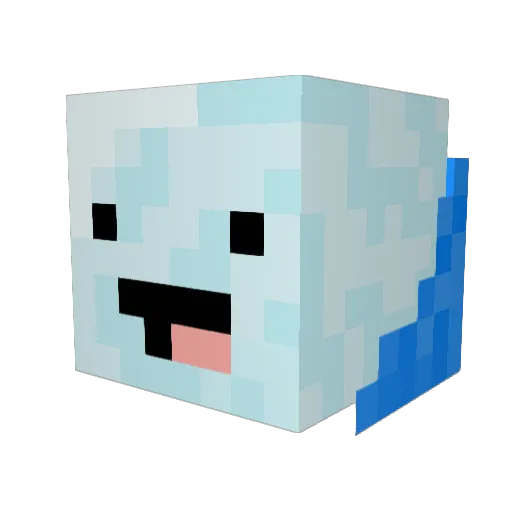 SneakySnakeCat Minecraft avatar head, 3D render