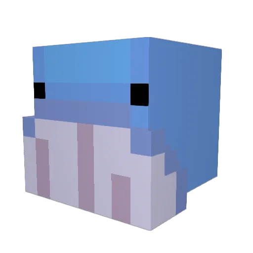 SneakySquid09 Minecraft avatar head, 3D render