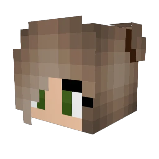 SneakyXENO Minecraft avatar head, 3D render