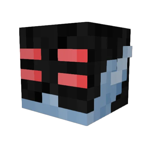 SneakyZaku Minecraft avatar head, 3D render