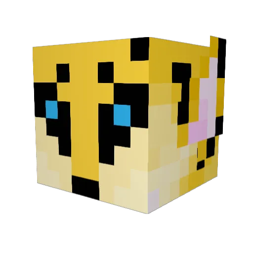 Sneaky_Puma Minecraft avatar head, 3D render