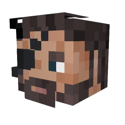 SneakycashewHD Minecraft avatar head, 3D render